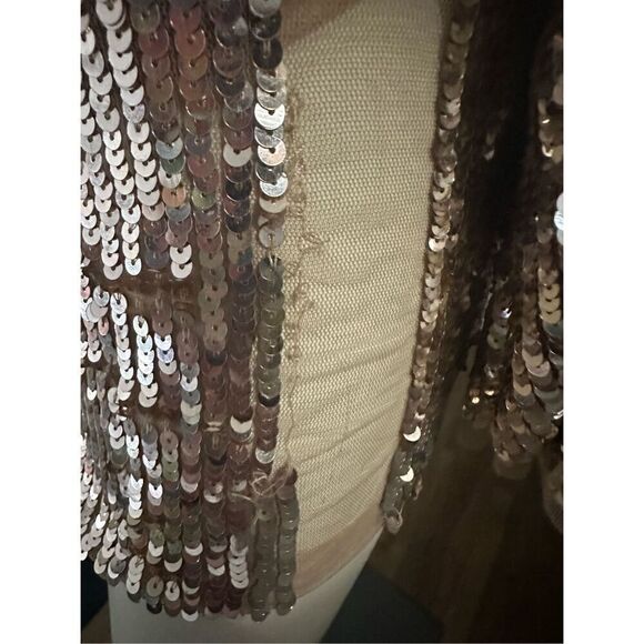 Lovers + Friends Women's Sequin Lux Mini Dress Gold Size Small - Picture 9 of 9